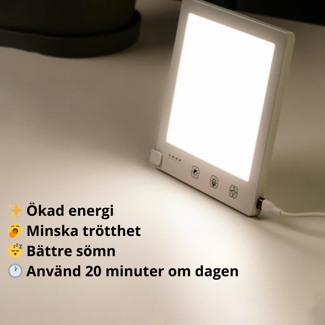 Ljusterapilampa för mer Energi och minska trötthet 💫